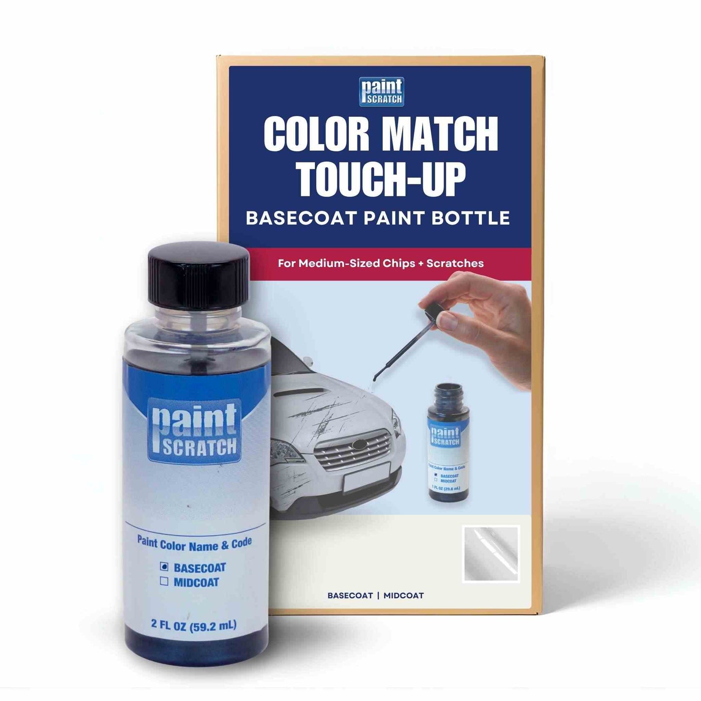 Custom Color Exact-Match Brush Bottle – DIY Repair for Medium Chips and Scratches (2oz)