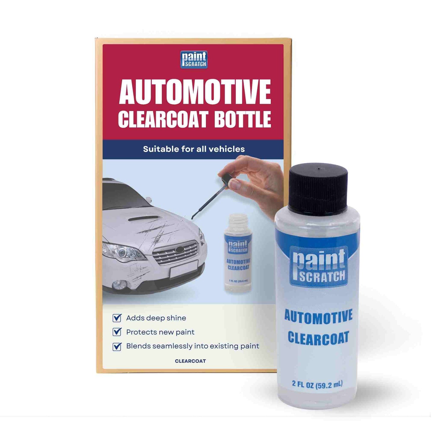 Automotive Clearcoat Bottle with Built-In Brush (Multiple Sizes)