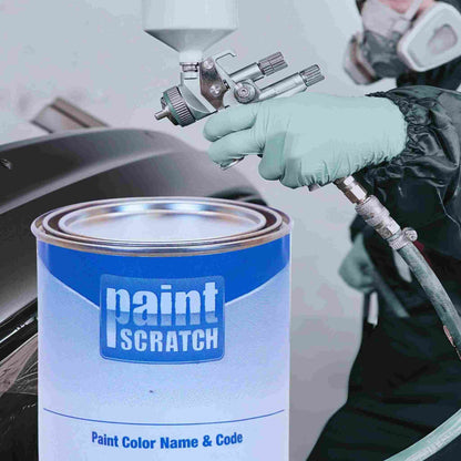 Image showing a technician using a spray gun with PaintScratch pro-size automotive paint for a professional refinishing job.